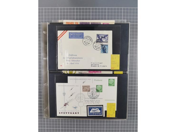 1952/1971, umfangreiche Sammlung von ca. 1.380 Luftpostbelegen mit Erst- und Sonderflügen, u.a. SAS, Sabena, BOAC, Interflug 