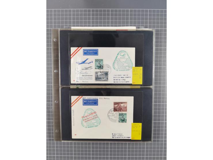 1952/1971, umfangreiche Sammlung von ca. 1.380 Luftpostbelegen mit Erst- und Sonderflügen, u.a. SAS, Sabena, BOAC, Interflug 