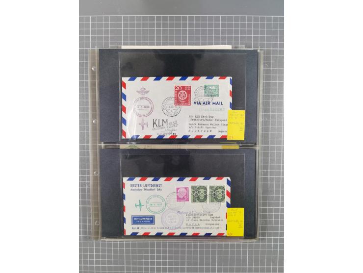 1952/1971, umfangreiche Sammlung von ca. 1.380 Luftpostbelegen mit Erst- und Sonderflügen, u.a. SAS, Sabena, BOAC, Interflug 