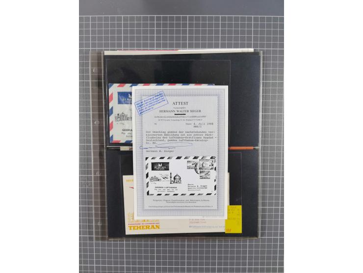 1952/1971, umfangreiche Sammlung von ca. 1.380 Luftpostbelegen mit Erst- und Sonderflügen, u.a. SAS, Sabena, BOAC, Interflug 
