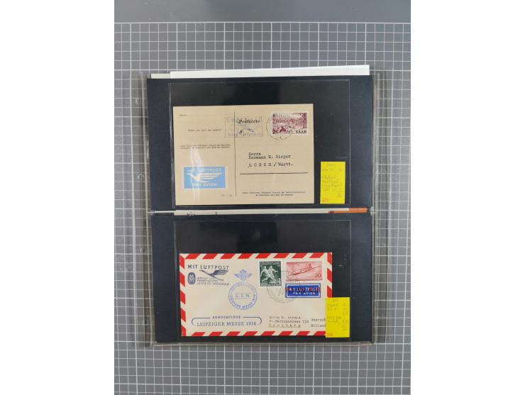 1952/1971, umfangreiche Sammlung von ca. 1.380 Luftpostbelegen mit Erst- und Sonderflügen, u.a. SAS, Sabena, BOAC, Interflug 