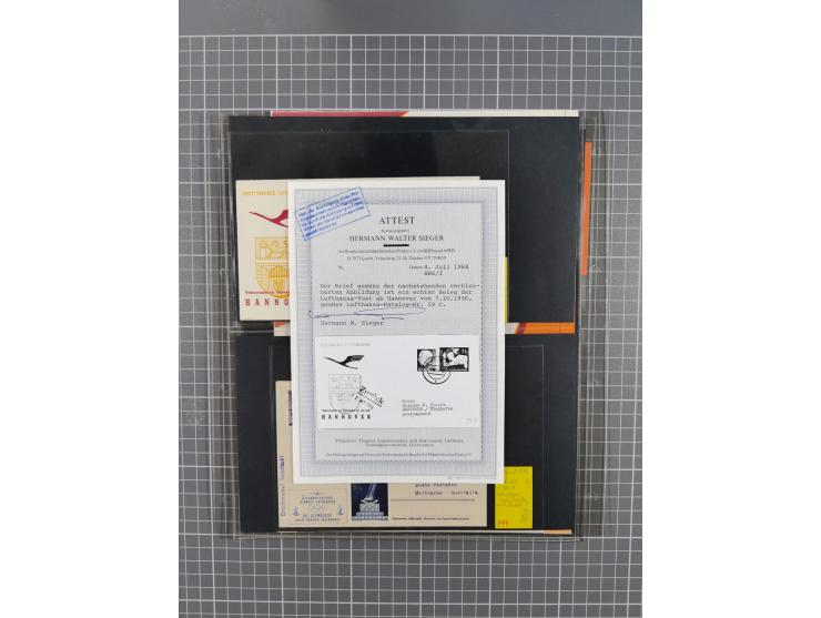 1952/1971, umfangreiche Sammlung von ca. 1.380 Luftpostbelegen mit Erst- und Sonderflügen, u.a. SAS, Sabena, BOAC, Interflug 