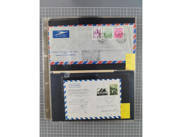 1952/1971, umfangreiche Sammlung von ca. 1.380 Luftpostbelegen mit Erst- und Sonderflügen, u.a. SAS, Sabena, BOAC, Interflug 
