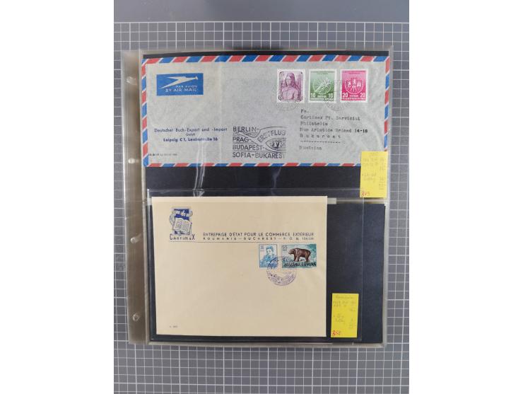 1952/1971, umfangreiche Sammlung von ca. 1.380 Luftpostbelegen mit Erst- und Sonderflügen, u.a. SAS, Sabena, BOAC, Interflug 
