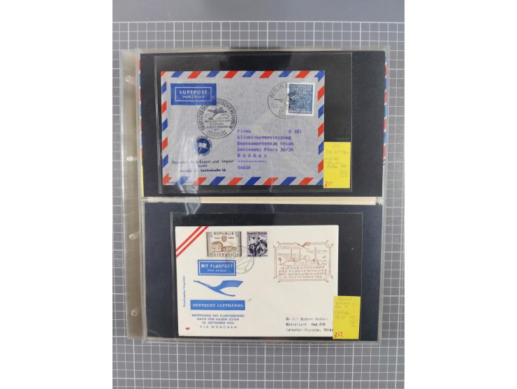 1952/1971, umfangreiche Sammlung von ca. 1.380 Luftpostbelegen mit Erst- und Sonderflügen, u.a. SAS, Sabena, BOAC, Interflug 