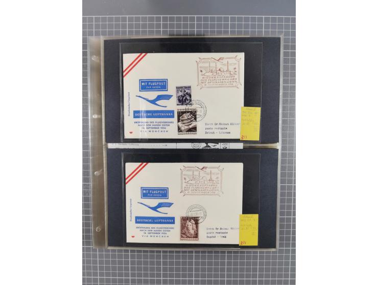 1952/1971, umfangreiche Sammlung von ca. 1.380 Luftpostbelegen mit Erst- und Sonderflügen, u.a. SAS, Sabena, BOAC, Interflug 