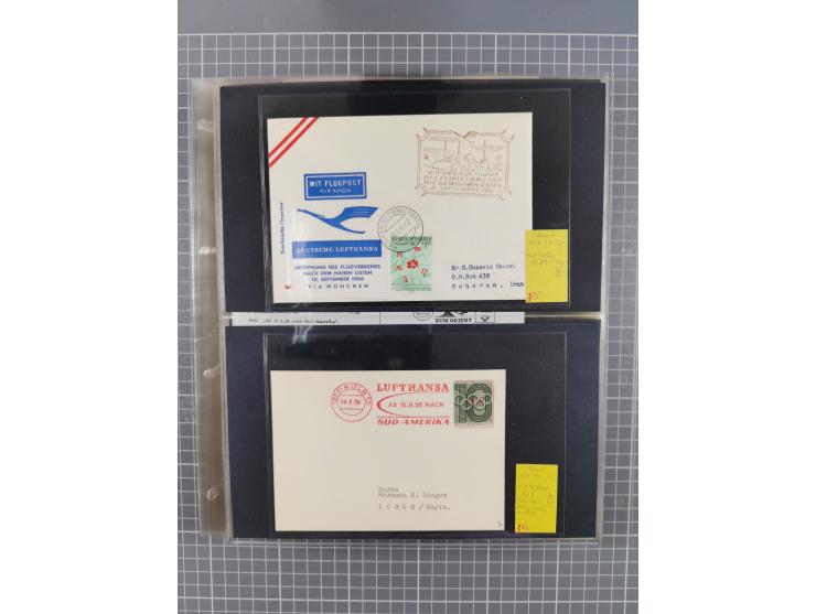 1952/1971, umfangreiche Sammlung von ca. 1.380 Luftpostbelegen mit Erst- und Sonderflügen, u.a. SAS, Sabena, BOAC, Interflug 