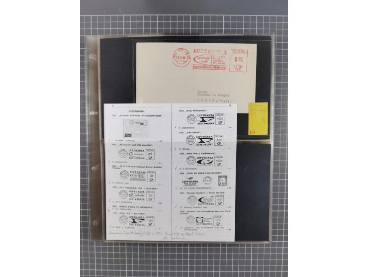 1952/1971, umfangreiche Sammlung von ca. 1.380 Luftpostbelegen mit Erst- und Sonderflügen, u.a. SAS, Sabena, BOAC, Interflug 