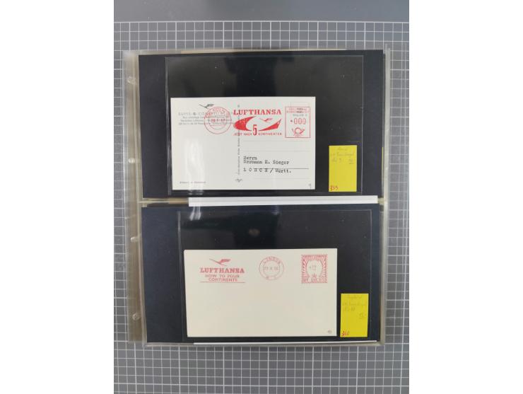 1952/1971, umfangreiche Sammlung von ca. 1.380 Luftpostbelegen mit Erst- und Sonderflügen, u.a. SAS, Sabena, BOAC, Interflug 