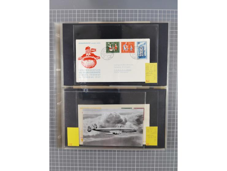 1952/1971, umfangreiche Sammlung von ca. 1.380 Luftpostbelegen mit Erst- und Sonderflügen, u.a. SAS, Sabena, BOAC, Interflug 