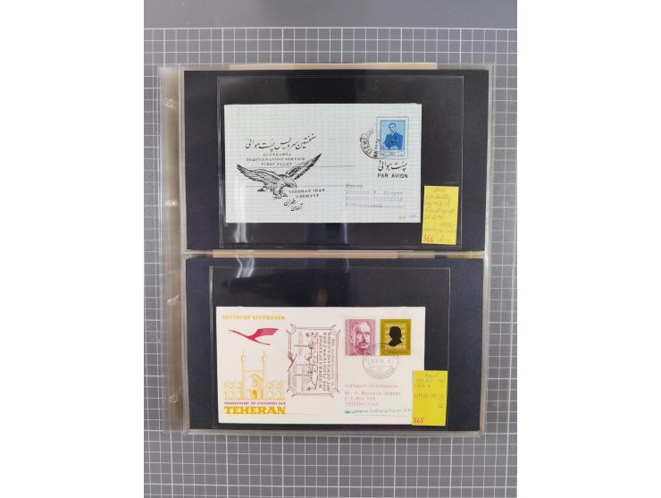 1952/1971, umfangreiche Sammlung von ca. 1.380 Luftpostbelegen mit Erst- und Sonderflügen, u.a. SAS, Sabena, BOAC, Interflug 