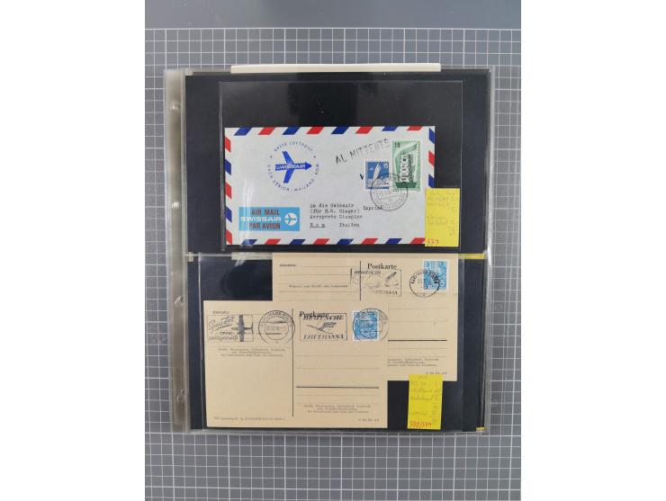 1952/1971, umfangreiche Sammlung von ca. 1.380 Luftpostbelegen mit Erst- und Sonderflügen, u.a. SAS, Sabena, BOAC, Interflug 
