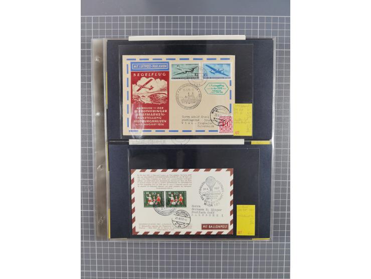 1952/1971, umfangreiche Sammlung von ca. 1.380 Luftpostbelegen mit Erst- und Sonderflügen, u.a. SAS, Sabena, BOAC, Interflug 