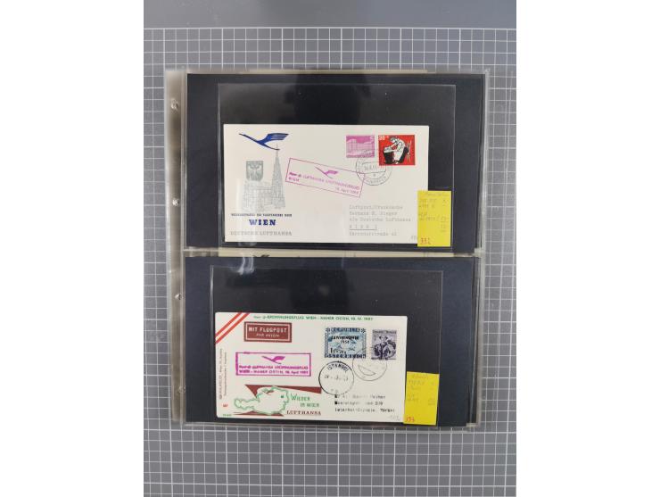 1952/1971, umfangreiche Sammlung von ca. 1.380 Luftpostbelegen mit Erst- und Sonderflügen, u.a. SAS, Sabena, BOAC, Interflug 