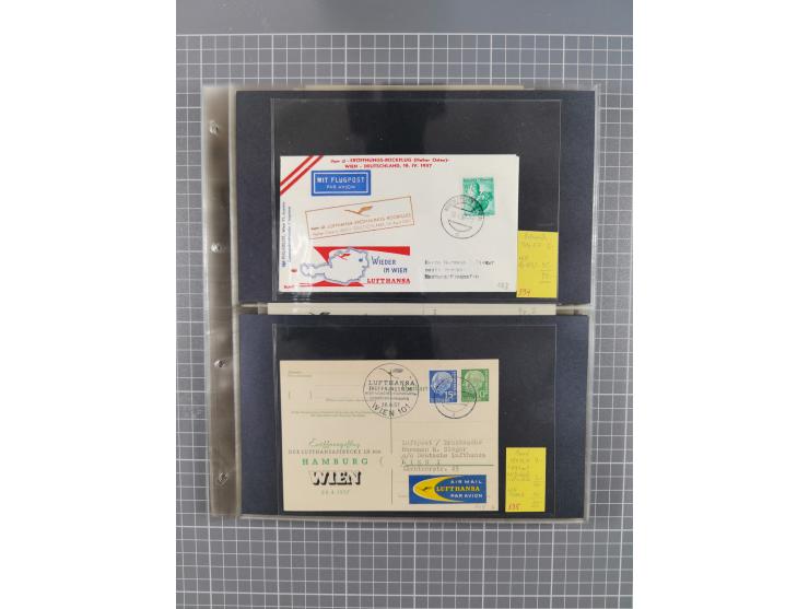 1952/1971, umfangreiche Sammlung von ca. 1.380 Luftpostbelegen mit Erst- und Sonderflügen, u.a. SAS, Sabena, BOAC, Interflug 