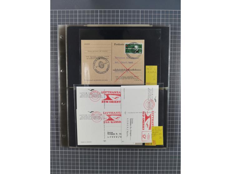 1952/1971, umfangreiche Sammlung von ca. 1.380 Luftpostbelegen mit Erst- und Sonderflügen, u.a. SAS, Sabena, BOAC, Interflug 