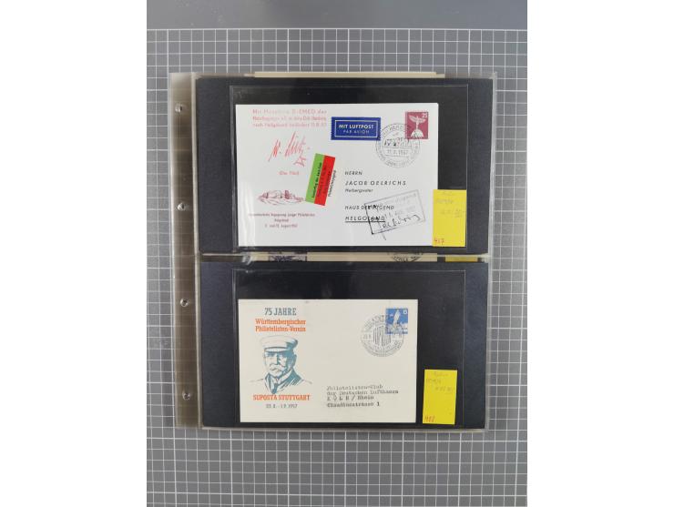 1952/1971, umfangreiche Sammlung von ca. 1.380 Luftpostbelegen mit Erst- und Sonderflügen, u.a. SAS, Sabena, BOAC, Interflug 