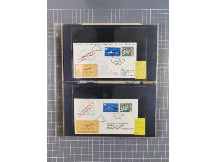 1952/1971, umfangreiche Sammlung von ca. 1.380 Luftpostbelegen mit Erst- und Sonderflügen, u.a. SAS, Sabena, BOAC, Interflug 
