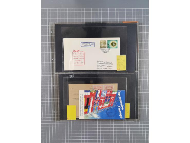 1952/1971, umfangreiche Sammlung von ca. 1.380 Luftpostbelegen mit Erst- und Sonderflügen, u.a. SAS, Sabena, BOAC, Interflug 