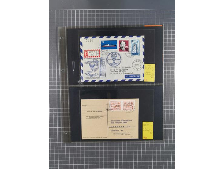1952/1971, umfangreiche Sammlung von ca. 1.380 Luftpostbelegen mit Erst- und Sonderflügen, u.a. SAS, Sabena, BOAC, Interflug 