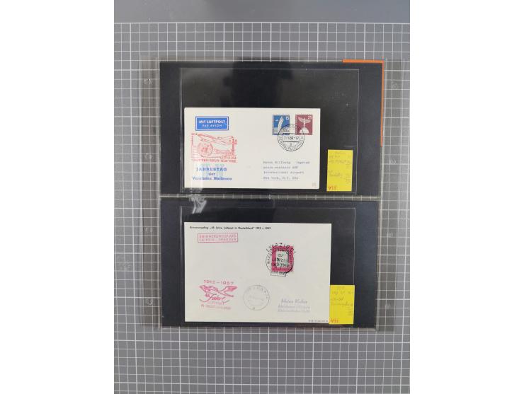 1952/1971, umfangreiche Sammlung von ca. 1.380 Luftpostbelegen mit Erst- und Sonderflügen, u.a. SAS, Sabena, BOAC, Interflug 