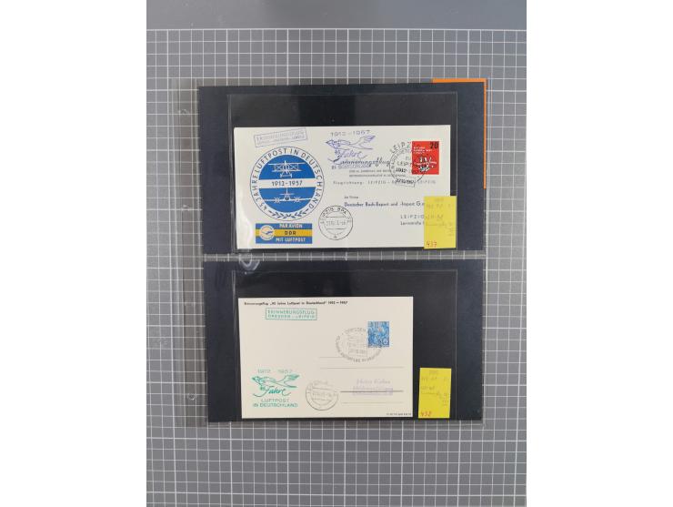1952/1971, umfangreiche Sammlung von ca. 1.380 Luftpostbelegen mit Erst- und Sonderflügen, u.a. SAS, Sabena, BOAC, Interflug 