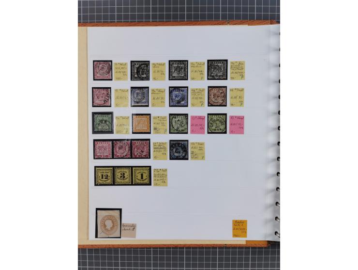 1849/1920, gestempelte und ungebrauchte Sammlung mit allen Gebieten von Baden bis Württemberg, immer gut besetzt mit besseren