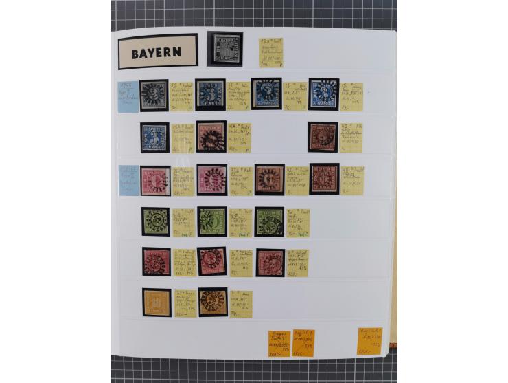 1849/1920, gestempelte und ungebrauchte Sammlung mit allen Gebieten von Baden bis Württemberg, immer gut besetzt mit besseren