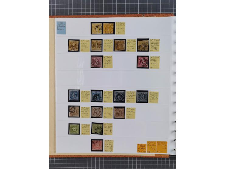 1849/1920, gestempelte und ungebrauchte Sammlung mit allen Gebieten von Baden bis Württemberg, immer gut besetzt mit besseren