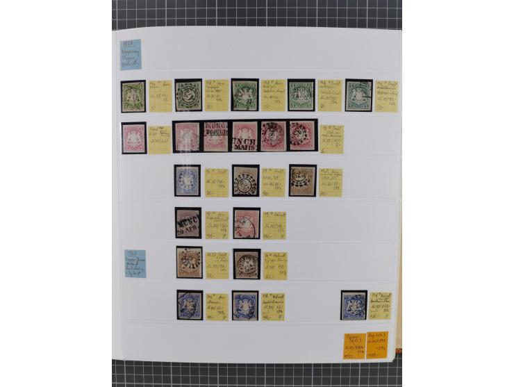 1849/1920, gestempelte und ungebrauchte Sammlung mit allen Gebieten von Baden bis Württemberg, immer gut besetzt mit besseren