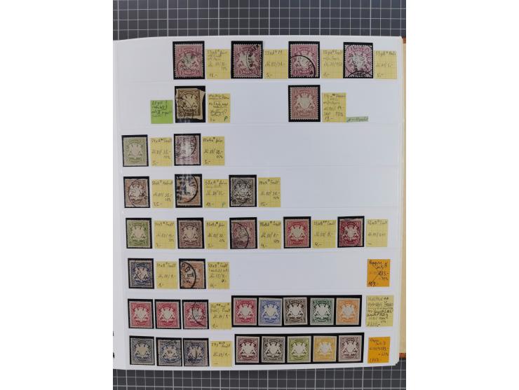 1849/1920, gestempelte und ungebrauchte Sammlung mit allen Gebieten von Baden bis Württemberg, immer gut besetzt mit besseren