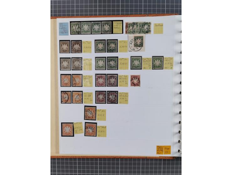 1849/1920, gestempelte und ungebrauchte Sammlung mit allen Gebieten von Baden bis Württemberg, immer gut besetzt mit besseren