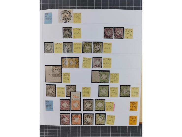1849/1920, gestempelte und ungebrauchte Sammlung mit allen Gebieten von Baden bis Württemberg, immer gut besetzt mit besseren