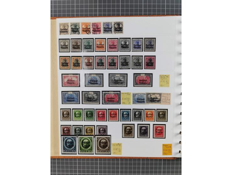 1849/1920, gestempelte und ungebrauchte Sammlung mit allen Gebieten von Baden bis Württemberg, immer gut besetzt mit besseren