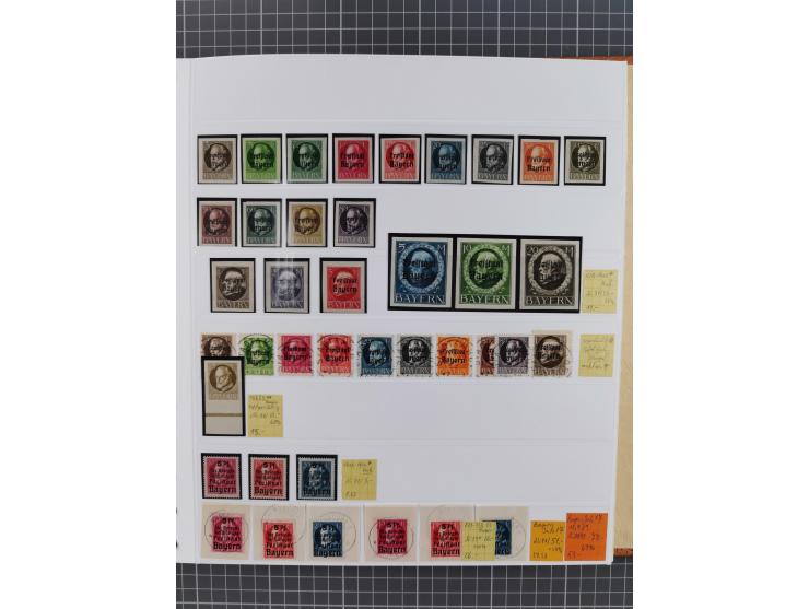 1849/1920, gestempelte und ungebrauchte Sammlung mit allen Gebieten von Baden bis Württemberg, immer gut besetzt mit besseren