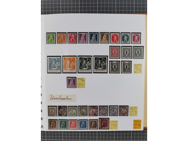 1849/1920, gestempelte und ungebrauchte Sammlung mit allen Gebieten von Baden bis Württemberg, immer gut besetzt mit besseren