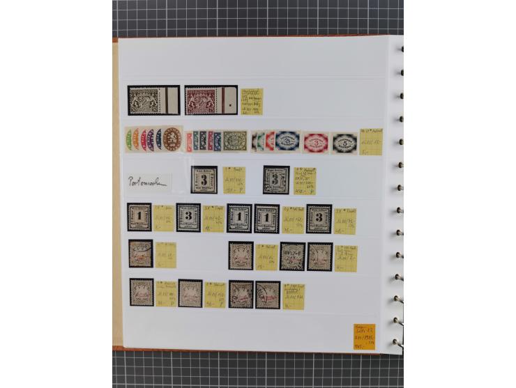 1849/1920, gestempelte und ungebrauchte Sammlung mit allen Gebieten von Baden bis Württemberg, immer gut besetzt mit besseren