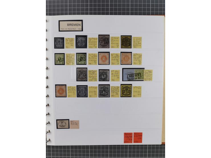 1849/1920, gestempelte und ungebrauchte Sammlung mit allen Gebieten von Baden bis Württemberg, immer gut besetzt mit besseren