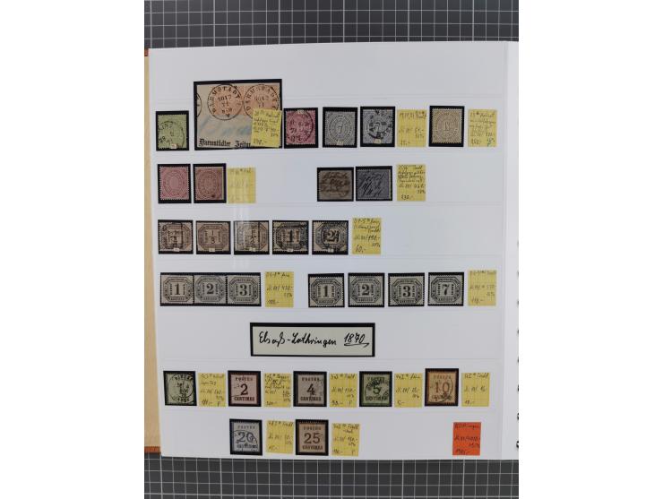 1849/1920, gestempelte und ungebrauchte Sammlung mit allen Gebieten von Baden bis Württemberg, immer gut besetzt mit besseren