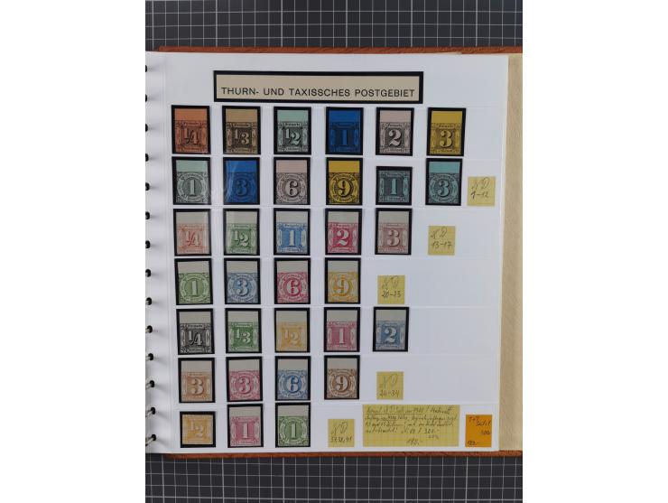 1849/1920, gestempelte und ungebrauchte Sammlung mit allen Gebieten von Baden bis Württemberg, immer gut besetzt mit besseren