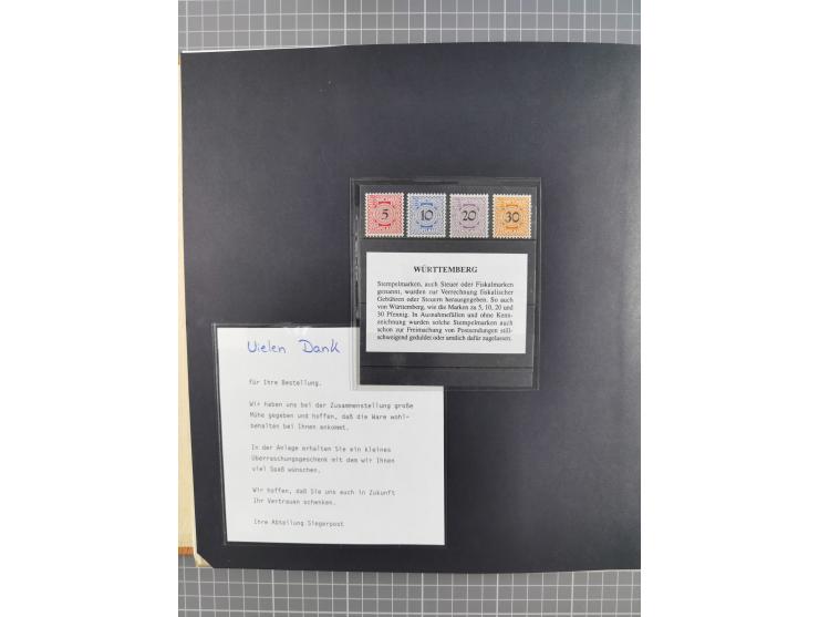 1849/1920, gestempelte und ungebrauchte Sammlung mit allen Gebieten von Baden bis Württemberg, immer gut besetzt mit besseren