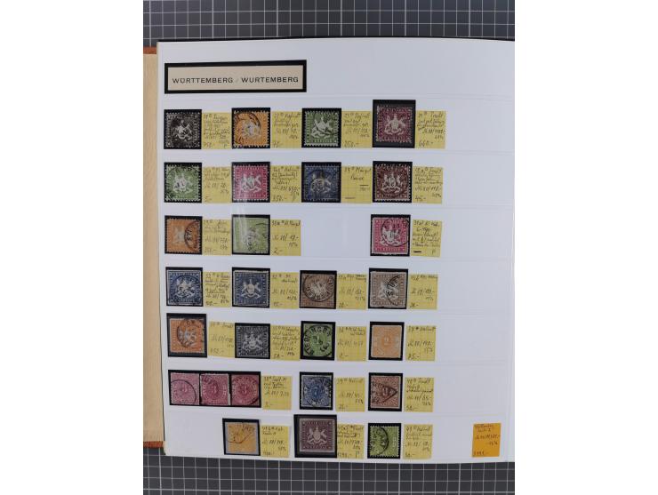 1849/1920, gestempelte und ungebrauchte Sammlung mit allen Gebieten von Baden bis Württemberg, immer gut besetzt mit besseren