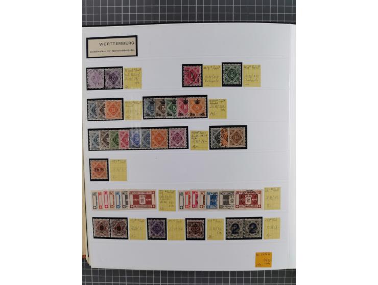 1849/1920, gestempelte und ungebrauchte Sammlung mit allen Gebieten von Baden bis Württemberg, immer gut besetzt mit besseren