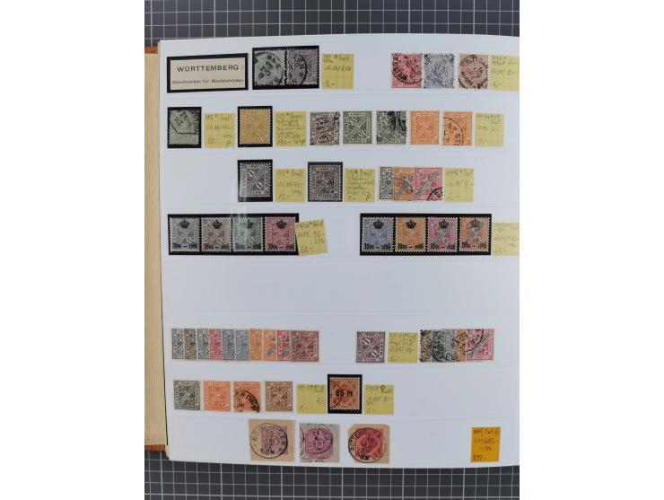 1849/1920, gestempelte und ungebrauchte Sammlung mit allen Gebieten von Baden bis Württemberg, immer gut besetzt mit besseren