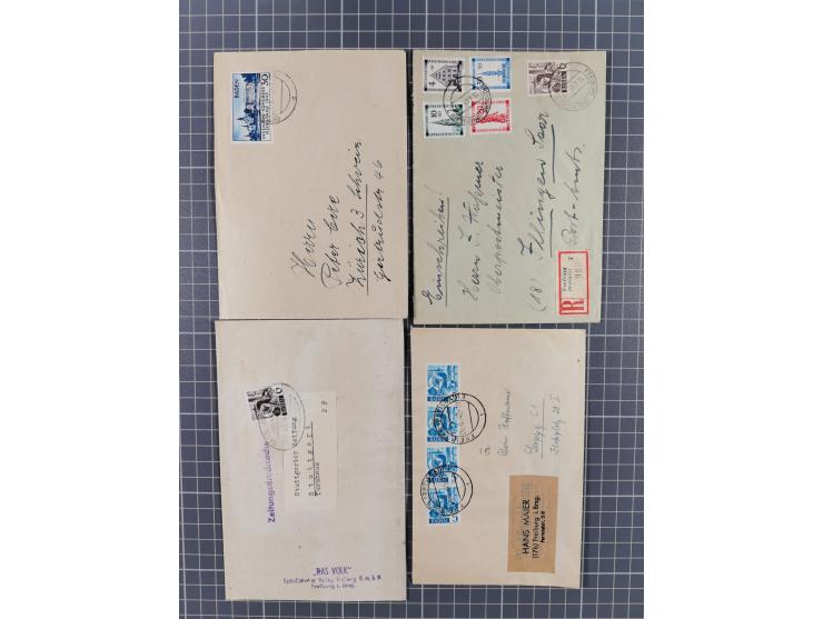 1948/49,18 Briefe und Karten, dabei gute Einzelfrankaturen, Maximumkarte, etc.