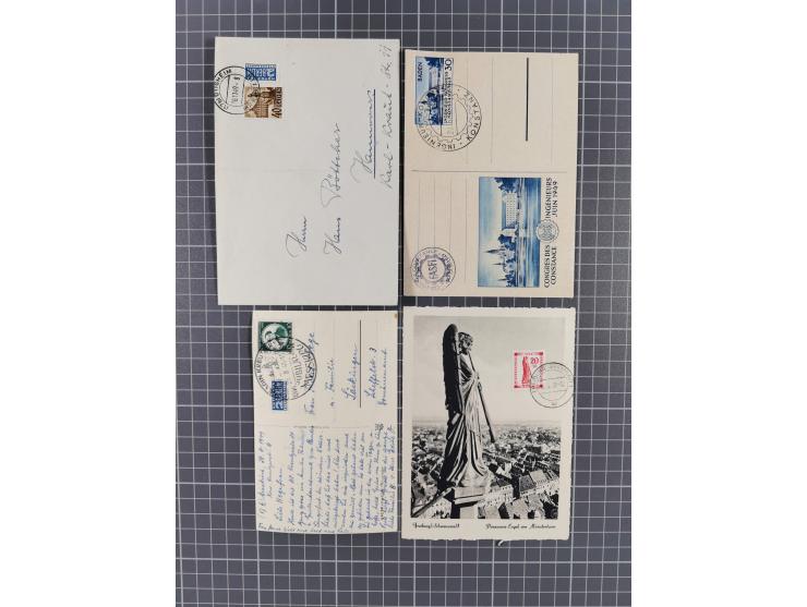 1948/49,18 Briefe und Karten, dabei gute Einzelfrankaturen, Maximumkarte, etc.