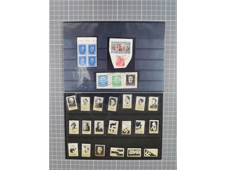 1920/1950 (ca.), oft postfrische Partie auf Steckkarten mit u.a. Besetzung WKII, Bogenecken, SBZ MiNr. 92/97U vom Oberrand (F