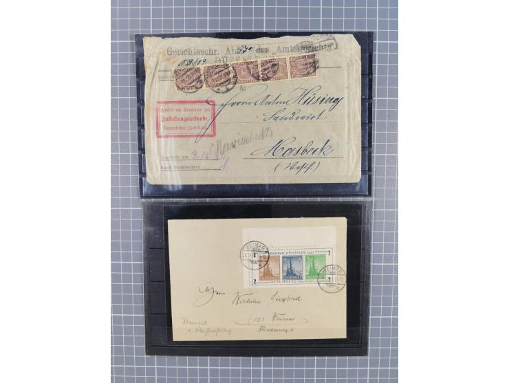 1920/1950 (ca.), oft postfrische Partie auf Steckkarten mit u.a. Besetzung WKII, Bogenecken, SBZ MiNr. 92/97U vom Oberrand (F