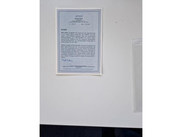 1850/1960 (ca.), Partie von über 200 Briefen und Karten, mit gutem Teil Altdeutschland, u.a. Bayern MiNr. 9+11 auf Einschreib