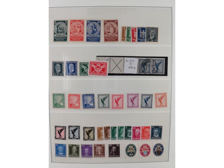 1900/50 (ca.), postfrische und ungebrauchte interessante Partie im Album, überwiegend Deutsches Reich mit allen Zeppelinen un